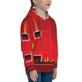 thumbnail image 3 of Lsque Geometry Dash Patten Youth Hoodie Sweatshirt Pullover with Kangaroo Pocket Boys and Girls Hoodie Warm Hoodie for Kids, 3 of 8