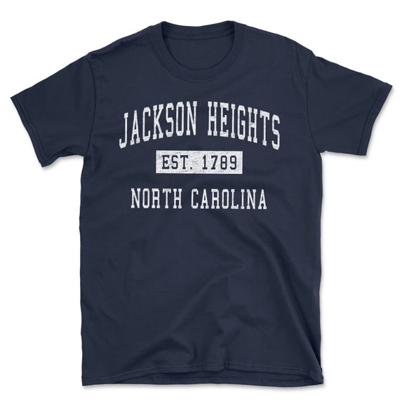 Jackson Heights North Carolina Classic Established Men's Cotton T-Shirt