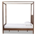 thumbnail image 3 of Baxton Studio Veronica Queen Size Walnut Finished Wood Platform Canopy Bed, 3 of 9