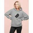 thumbnail image 2 of Abstract Heart W Paint Hoodie Women -Image by Shutterstock, Female 4X-Large, 2 of 4