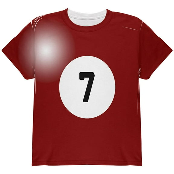 Halloween Billiard Pool Ball Seven Costume Youth T Shirt Multi YLG