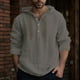 thumbnail image 2 of Camisa con capucha y botones de color liso para hombre - Poliéster y algodón - Ropa de diario/para el trabajo - Manga larga - S-XXXL, 2 of 4
