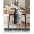 thumbnail image 3 of Table Runner Dresser Scarves 72 Inch Long, Modern Art Forest Trees Shadow Scene Linen Dining Table Runners Gradient Black Grey White Tabletop Scarf for Wedding Holiday Party Kitchen, 3 of 7