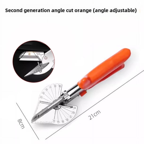 Tijeras de ángulo recto multifunción universales, tijeras de corte con ranura para alambre, tijeras para carpintería, tijeras de tira con hebilla, 45 grados y 90 grados, con forma de U