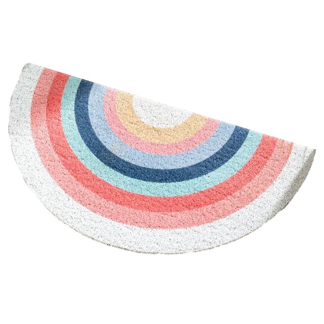 Wosthever Alfombrilla de suelo de pasillo de PVC Fuerte poder de limpieza con líneas de alta densidad Alfombrilla de bienvenida inferior Decoración del hogar cinco 50*80cm