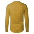 thumbnail image 4 of uikmnh Men T Shirts Men's Casual Fitness Solid Color Long Sleeve T-Shirt Athletic Outdoor Training Top with Curved Hem Design Cotton T Shirts Size:M, 4 of 5