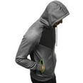 thumbnail image 2 of One opening Men Autumn Hoodie Splicing Hooded Long Sleeve Zip-Up Sport Jacket with Pockets, 2 of 7
