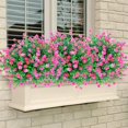 thumbnail image 6 of GRNSHTS 8 Pcs Artificial Plants & Flowers Outdoor Fake Spring Flower UV Resistant Faux Flores Plastic Plant Hanging Planter for Home Kitchen Porch Yard Decor (Pink), 6 of 7