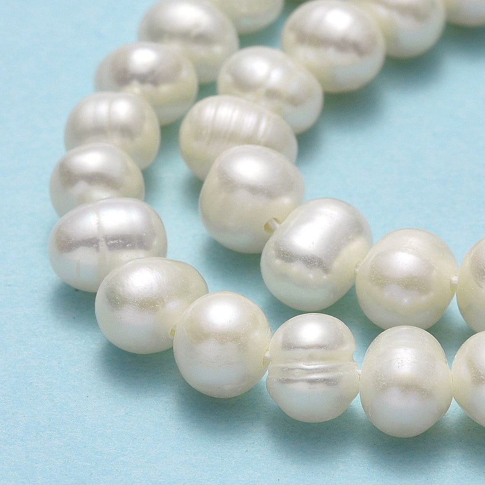 3strands Cultured Freshwater Pearl Beads Strands Potato Beige 4~6x5~7x5~6mm Hole: 0.7mm about 67~71pcs/strand 13.58~14.25 inch(34.5~36.2cm)