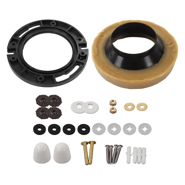 Toilet Bowl Sealing Kit Toilet Wax Rings Retainer Washers Flange Plate Toilet Installation Accessories Fits Most Standard Toilets