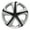 Silver w/Black Accent, variant on Coast to Coast International 16 in Wheel Covers Chrome Plated Black, 4 Pack