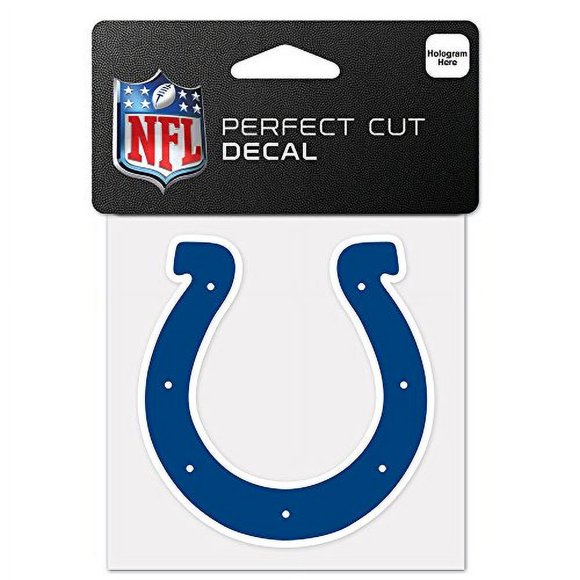 WinCraft NFL Indianapolis Colts 63048011 Calcomanía de Corte Perfecto a Color, 4" x 4", Negro