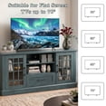 thumbnail image 5 of LIVIZA Modern Farmhouse TV Stand for TVs up to 70", Entertainment Center with Storage Cabinet & Glass Door,Green, 5 of 8