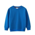 thumbnail image 1 of QUDDERR Chandails en Molleton pour Enfants Garçons Filles Couleurs Unies Col Rond Pull Unisexe Manches Longues Printemps Automne Taille 2-7T, 1 of 8
