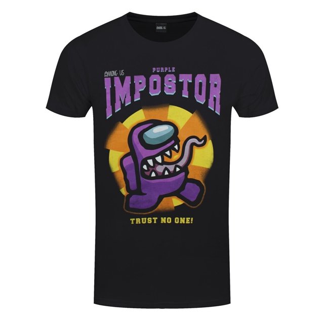 Among Us - Camiseta Purple Impostor para Adultos Unisex (Negro)