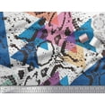 thumbnail image 2 of Soimoi Cotton Voile Fabric Animal Skin & Triangle Geometric Print Fabric by Yard 56 Inch Wide, 2 of 3