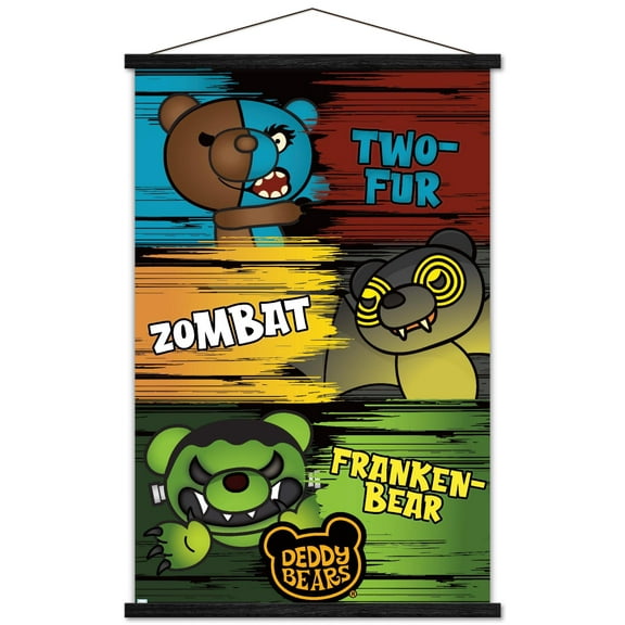 Deddy Bears - Trio Wall Poster with Magnetic Frame, 22.375" x 34"