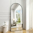thumbnail image 2 of BEAUTYPEAK 76"x34" OverSized Arched Full Length Mirror Floor Mirrors for Leaning Standing , Black, 2 of 7