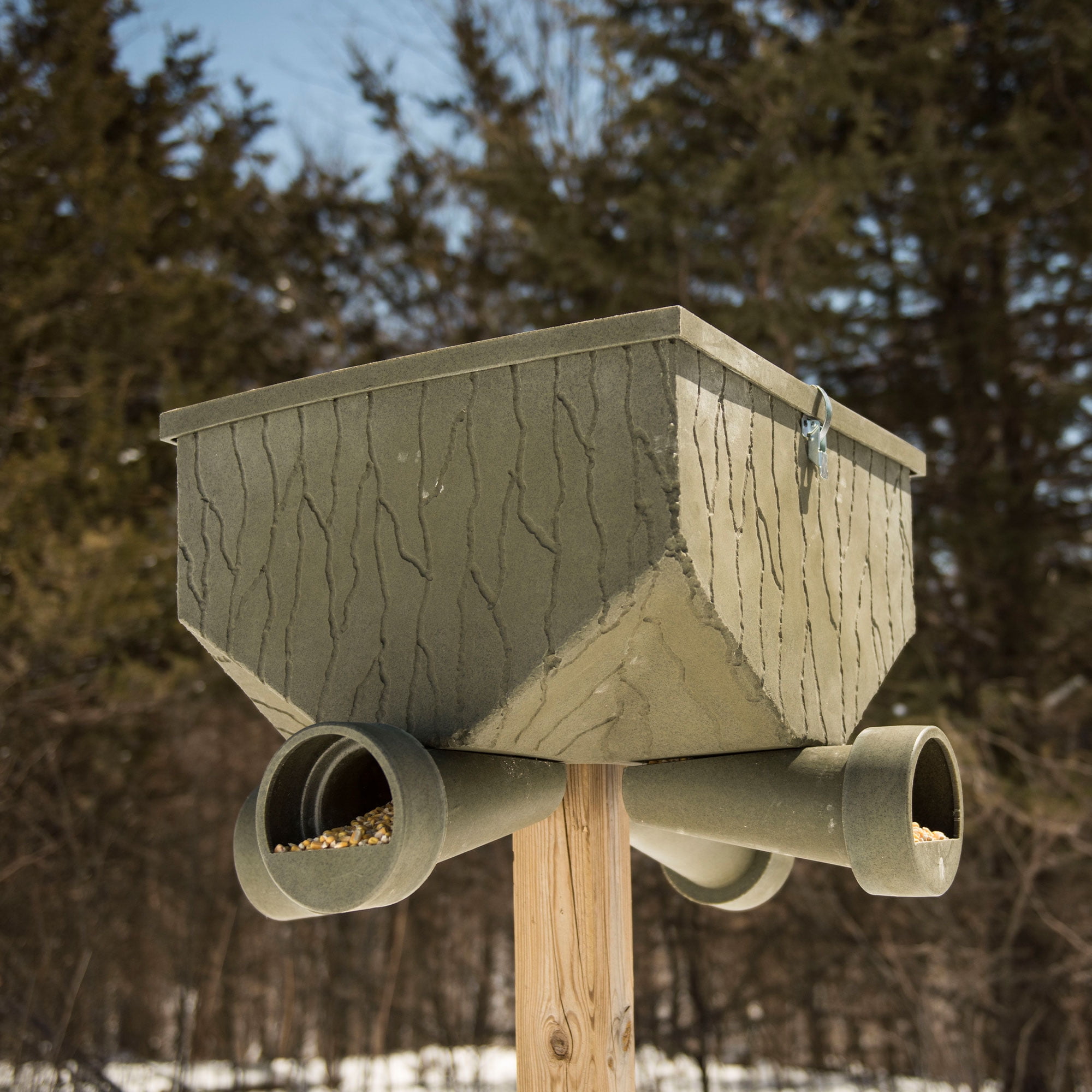 Buy Banks Outdoors Gravity Fed Feed Bank Deer & Game Hunting Feeder 150 Lb Capacity Online at