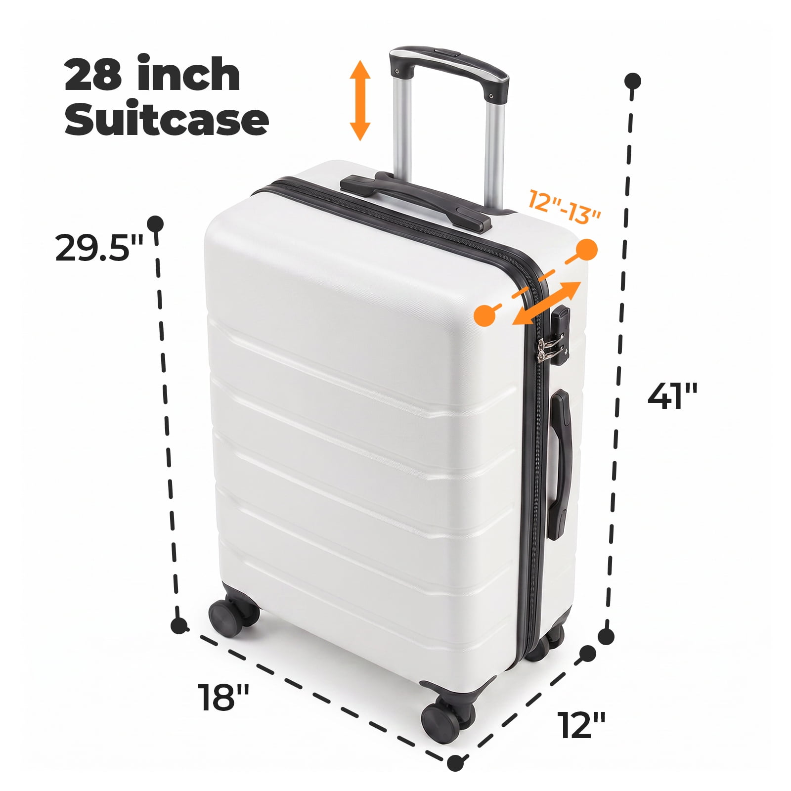 Alvantor Hardside Luggage with Spinner Wheels Expandable and TSA Lock Hard Shell Lightweight Roller Suitcase