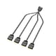 thumbnail image 1 of COOLMOON 5V 3Pin HUB Splitter Cable Cable de extensión para placa base 1 a 4 Ehuebsd  Para estrenar, 1 of 4