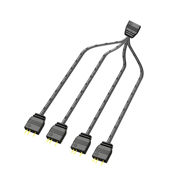 COOLMOON 5V 3Pin HUB Splitter Cable Cable de extensión para placa base 1 a 4 Ehuebsd Para estrenar