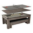 thumbnail image 3 of Atomic 7' Hampton 3-in-1 Combination Table Includes Billiards, Table Tennis, and Dining Table with Dual Storage Bench Seating (Box 2 of 2), 3 of 3