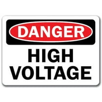 Danger Sign - High Voltage - 10" x 14" OSHA Safety Sign