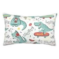 thumbnail image 1 of Balery Music Lover Dinosaur Funda de Cojín Estampada, Regalos para Mujeres, Regalos de Amor para Ella, Regalos para Novia o Esposa, Funda de Almohada-16"x24", 1 of 6