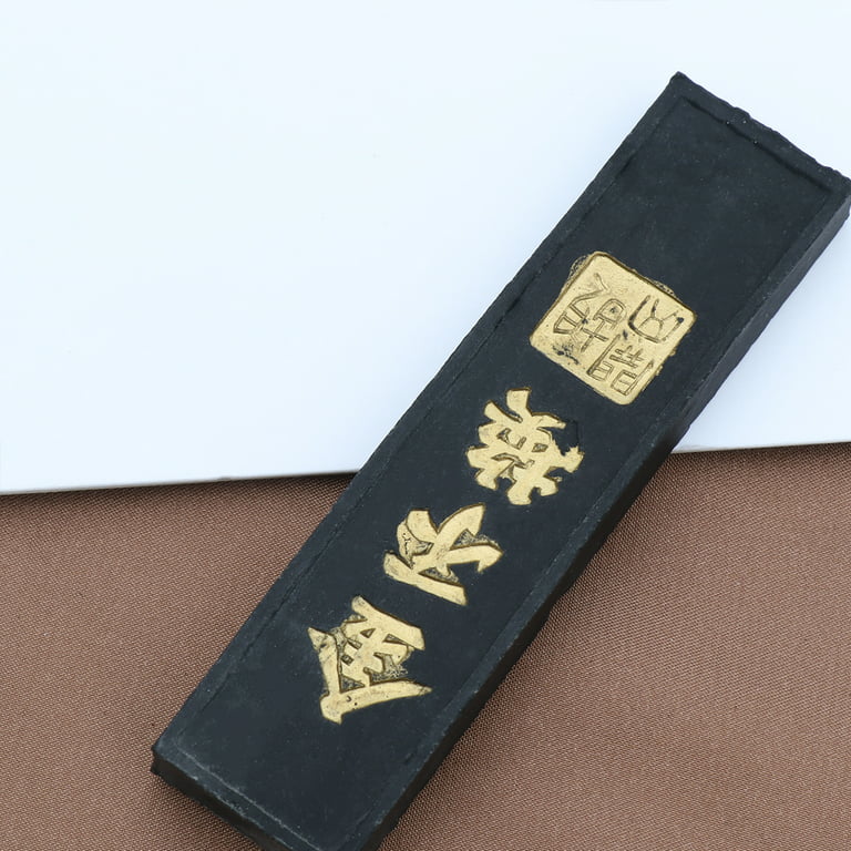 Chinese Calligraphy Ink Stone Handmade Ink Block Ink Stick for Chinese  Japanese Calligraphy and Painting (Black) 