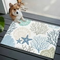 thumbnail image 4 of Coastal 2'x3' Washable Rug, Summer Beach Nautical Coral Starfish Non-Slip Soft Doormat Area Rugs for Entrance Bathroom Bedsides, Carpet for Kitchen Bedroom, Entryway Floor Mat, 4 of 9