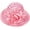 B-pink, variant on Women Straw-Organza Spring-Hat Floral-Decor, Derby Cocktail Tea Party Sun Hat Wedding Bridal Flower Church Hat Packable