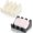 Dark Grey, Cream White 1, variant on BARMOTU 2 Pieces Silicone Soap Dish Self Draining Soap Dish Shower Waterfall Bar Soap Holder Tray with Drain Soap Saver for Kitchen Bathroom Accessories (Cream White)