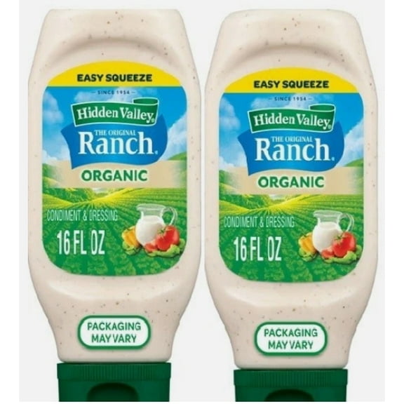 Organic Ranch Condiment and Dressing, 2 Bottles, 16 Oz