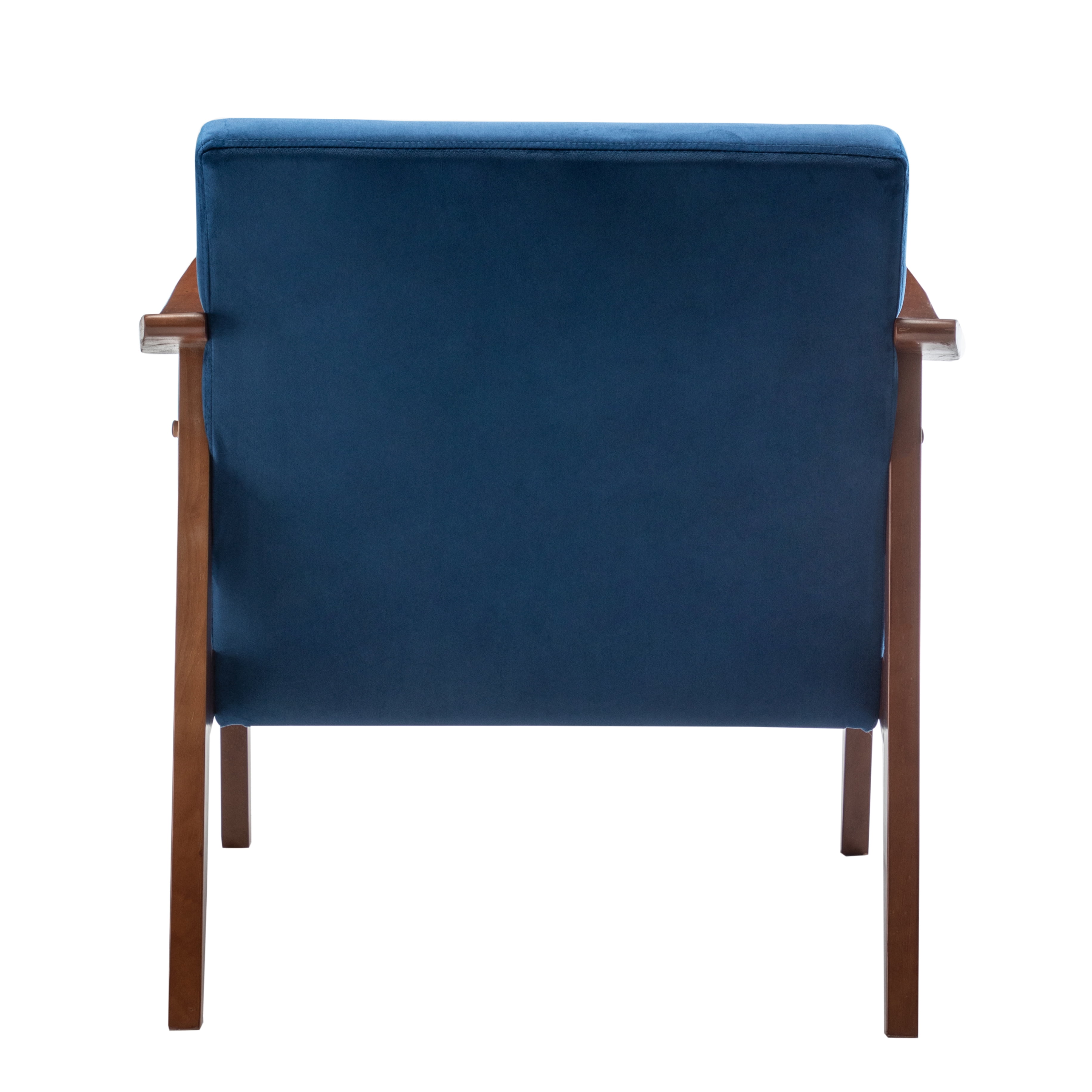 Gopal 27.2" Wide Velvet Accent Chair-Dark Blue
