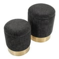 thumbnail image 6 of LumiSource Black Fabric Marla Nesting Ottoman Set, 6 of 6