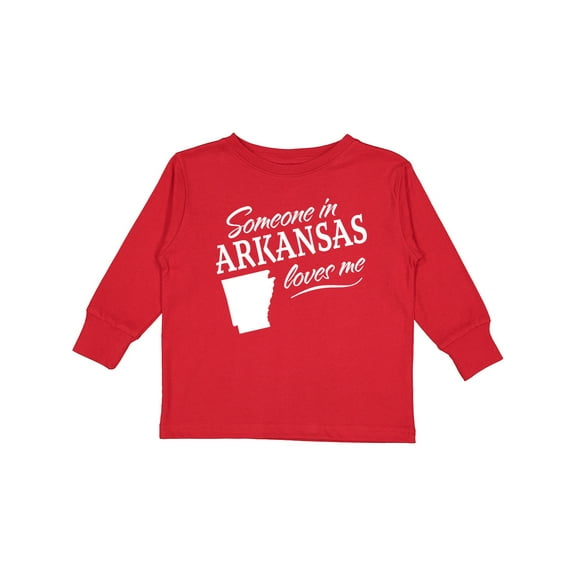 Inktastic Someone in Arkansas Loves Me Boys or Girls Long Sleeve Toddler T-Shirt