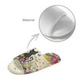 thumbnail image 4 of POLERO Black Cat Floral Print Indoor Slippers for Women Lightweight House Bedroom Open Toe Slide Slipper Shoes Comfy Trendy Gift Slippers, Size 10.5-11.5, 4 of 7