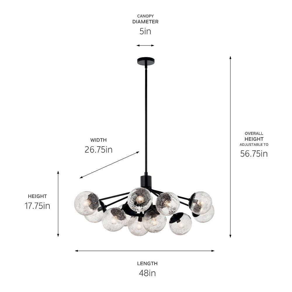 Kichler Lighting - Silvarious - 12 Light Chandelier-17.75 Inches Tall and 26.75