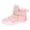Pink, variant on Kids Winter Snow Boots for Boys Girls Wide Toe Box Warm Barefoot Hiking Shoes Furry Lined Outdoor Ankle Booties
