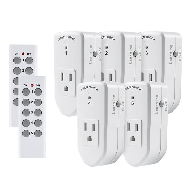 BNLINK Wireless Remote Control Electrical Outlet Switch for Household Appliances, White