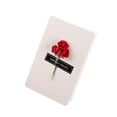 thumbnail image 3 of IFANLANDOR 1Pcs Rectangular Greeting Card White Dried Flowers for Mother's Day Party Decorations, 3 of 8