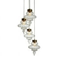 thumbnail image 1 of Jennifer Taylor Home Vannes 4 Pendant Glass Hanging Lamp Copper, 1 of 3