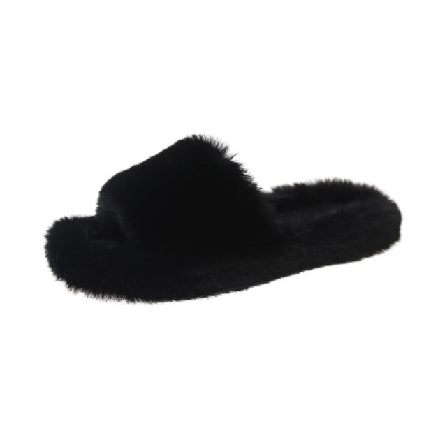 Amzcrzy Zapatos de mujer,Zapatos de mujer,Zapatillas de mujer, Zapatillas de mujer con punta redonda y tacón bajo para primavera y verano 2023, informales, de lana, cálidas, de algodón, para interior