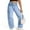 Blue, variant on Girls Cargo Jeans For Teens Distressed Washed Denim Pants With Multiple Pockets Casual Loose Fit Comfortable Summer Trousers For 6 13 Years Old Girls Cargo Pants 6-7 Years