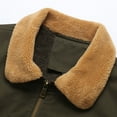 thumbnail image 5 of Guzom Mens Fleece Jacket- Warm Zipper Comfy Hoodless Fall and Winter Work Coats for Men Thermal Casual Mens Outwear Army Green Size M, 5 of 9