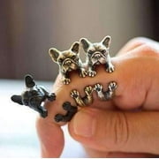 Frenchy French Bulldog Adjustable Animal Wrap Ring