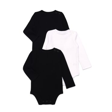 Garanimals Baby Boys Thermal Bodysuits with Long Sleeves, 3-Pack, Sizes 0-24 Months