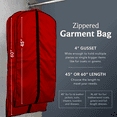 thumbnail image 4 of 45'' Breathable Red Cotton Poplin (Black Trim) Garment Bag - 1 Count - Basic LTD, 4 of 7