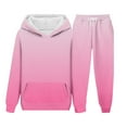 thumbnail image 5 of NAISIBABY Girls Activewear Sets 2-Piece, Pullover Hoodie and Sweatpants Fleece-lined Fall Winter Gradient Fashion Outfit Pink(4-15T), 5 of 6